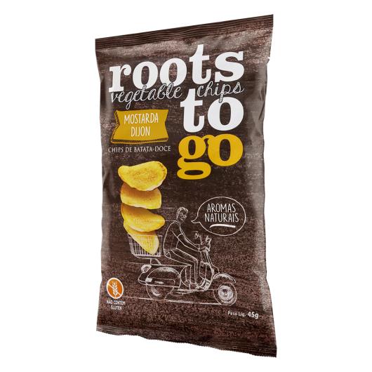 Chips de Batata-Doce Mostarda Dijon Roots To Go Pacote 45g - Imagem em destaque