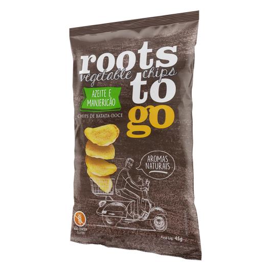 Chips de Batata-Doce Azeite e Manjericão Roots To Go Pacote 45g - Imagem em destaque
