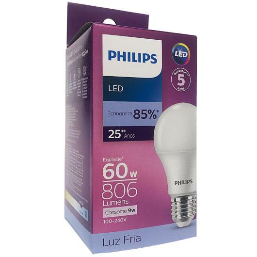 Lampada Philips led luz fria 9w60w - Imagem em destaque