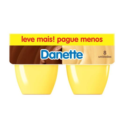 Sobremesa Láctea Chocolate e Chocolate Branco Danette Bandeja 720g 8 Unids Leve Mais Pague Menos - Imagem em destaque