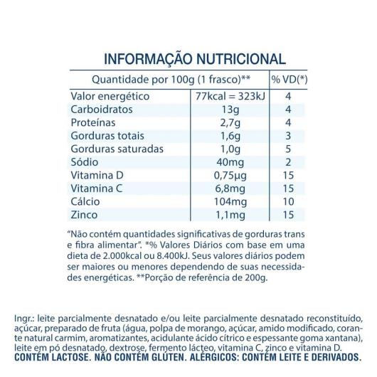 Leite Fermentado Actimel Morango 100g - Imagem em destaque