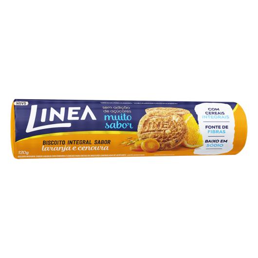 Biscoito Integral Laranja e Cenoura Linea Pacote 120g - Imagem em destaque