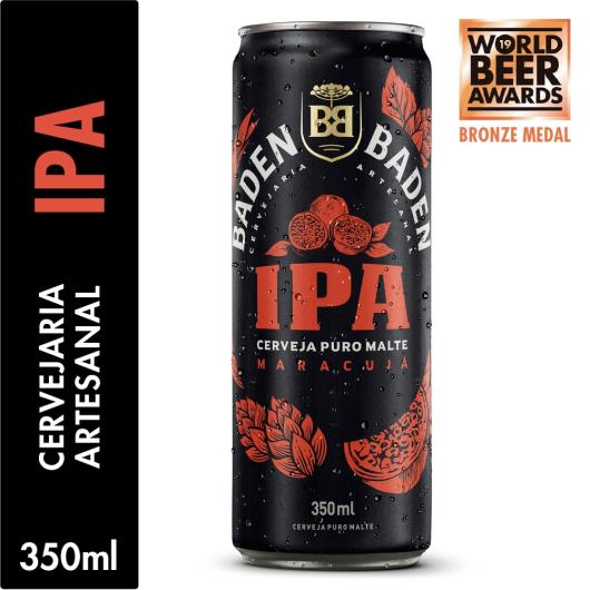 Cerveja IPA Puro Malte Maracujá Baden Baden Lata 350ml - Imagem em destaque