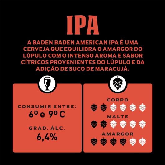 Cerveja IPA Puro Malte Maracujá Baden Baden Lata 350ml - Imagem em destaque