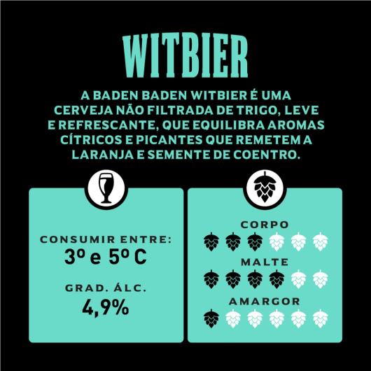 Cerveja Witbier Coentro e Laranja Baden Baden Lata 350ml - Imagem em destaque