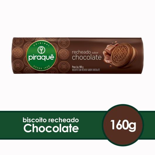 Biscoito Piraquê Recheado Chocolate 160g - Imagem em destaque
