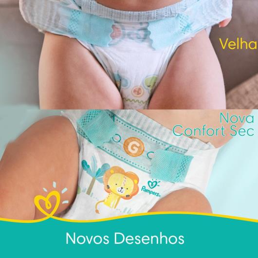 Fralda Descartável Infantil Pampers Confort Sec XG Pacote 58 Unidades Leve Mais Pague Menos - Imagem em destaque