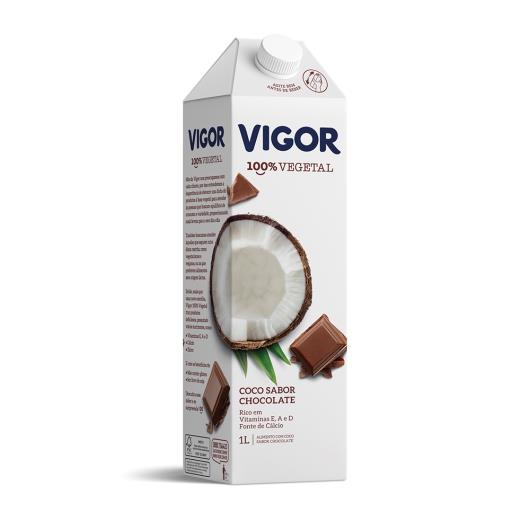 Bebida vegetal Vigor coco sabor chocolate 1L - Imagem em destaque
