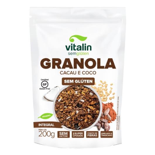 Granola Vitalin cacau e coco integral sem gluten 200g - Imagem em destaque