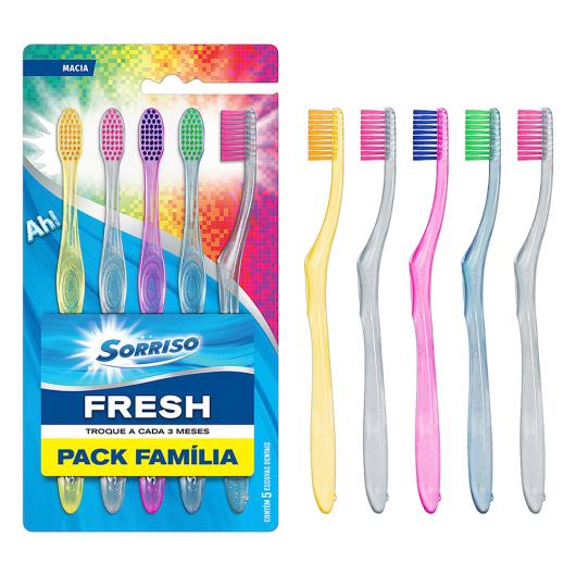 Escova Dental Macia Sorriso Fresh 5 Unidades - Imagem em destaque