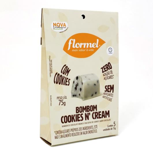 Bombom Cookies n' Cream Flormel Pouch 75g 5 Unidades - Imagem em destaque
