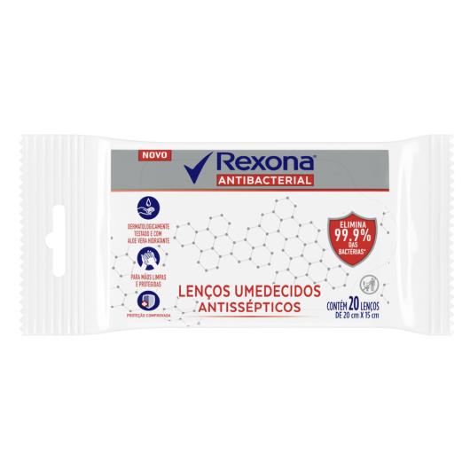 Lenços Umedecidos Rexona Antibacteriano 20 unidades - Imagem em destaque