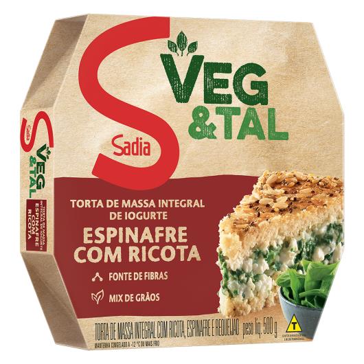 Torta Espinafre e Ricota com Massa de Iogurte Sadia Veg & Tal 500g - Imagem em destaque