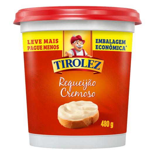 Requeijão Cremoso Tirolez Pote 480g Embalagem Econômica Leve Mais Pague Menos - Imagem em destaque