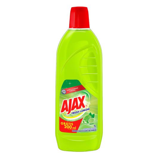 Limpador Limpeza Pesada Fresh Lemon Ajax Frasco Leve 1000ml Pague 800ml - Imagem em destaque