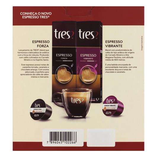 Kit Café em Cápsula Torrado e Moído 2 Espresso Vibrante + 1 Espresso Forza Tres 80g Cada Leve 3 Pague 2 Unidades - Imagem em destaque