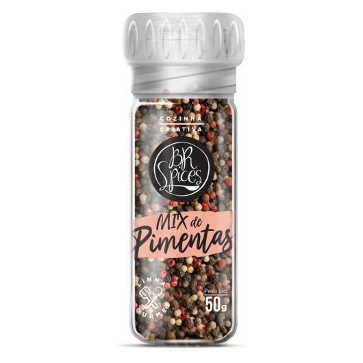 Mix de Pimenta em Grãos com Moedor BR Spices Craft Spices Vidro 50g - Imagem em destaque