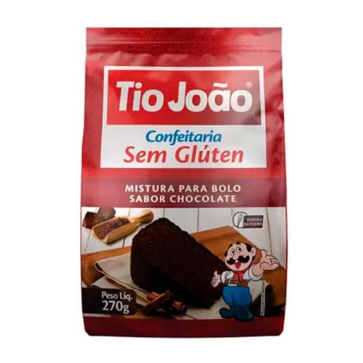 Mistura para Bolo sem glúten Tio João chocolate 270g - Imagem em destaque