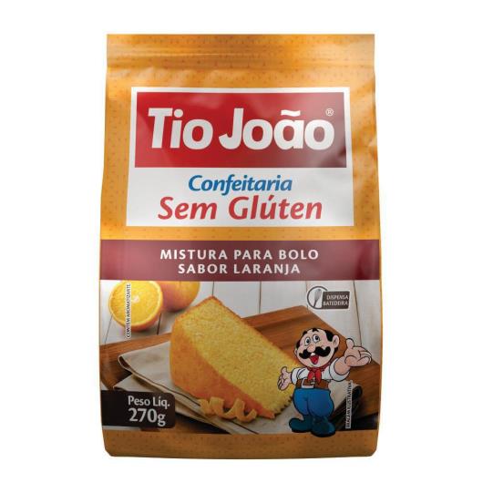 Mistura para Bolo sem glúten Tio João laranja 270g - Imagem em destaque