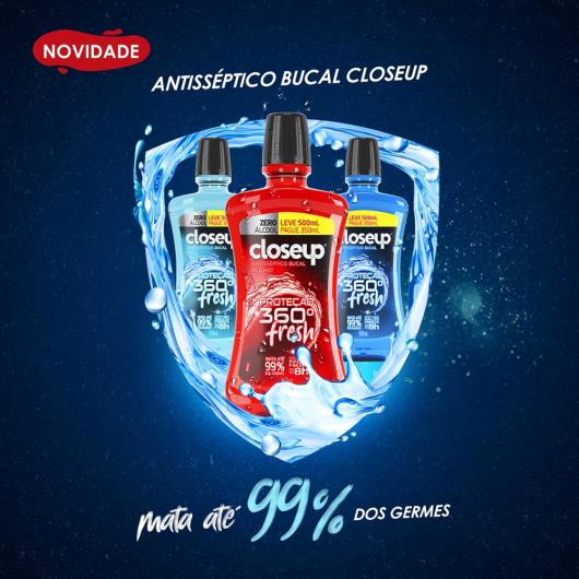 Antisséptico Bucal Close Up Ice com Álcool Leve 500ml Pague 350ml - Imagem em destaque