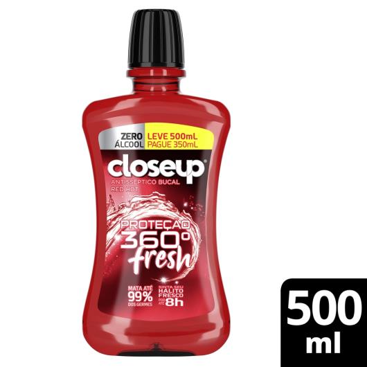 Antisséptico Bucal Closeup Red Hot sem Álcool 500ml - Imagem em destaque