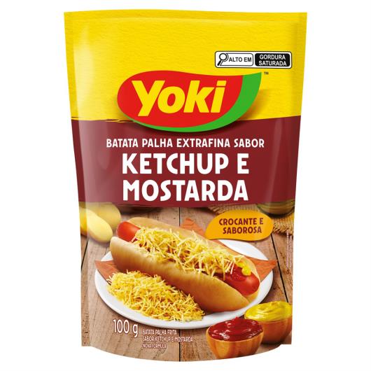 Batata Palha Extrafina Ketchup e Mostarda Yoki Sachê 100g - Imagem em destaque