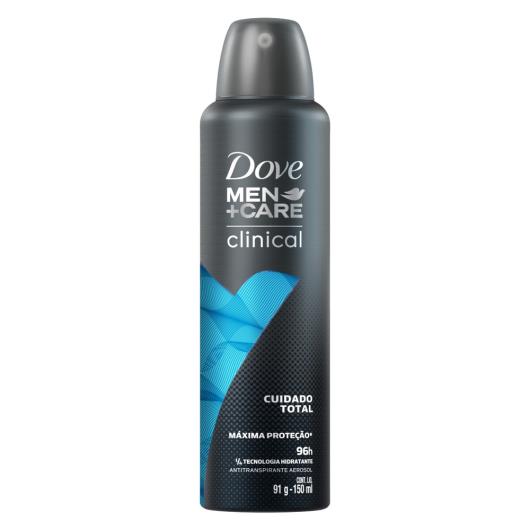 Desodorante Aerosol Antitranspirante Dove Men+Care Clinical Cuidado Total 150ml - Imagem em destaque