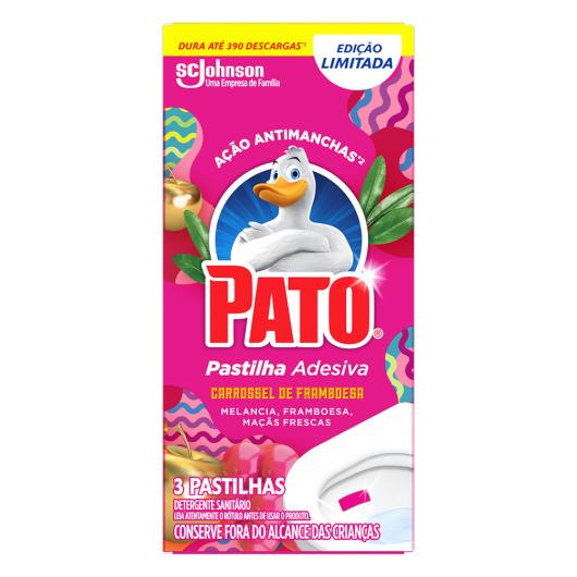 Detergente sanitário Pato carrossel de framboesa pastilha adesiva c/ 3 unids - Imagem em destaque