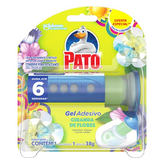 Detergente sanitário Pato ciranda de flores pastilha adesiva gel adesivo Aparelho+Refil - - Imagem em destaque
