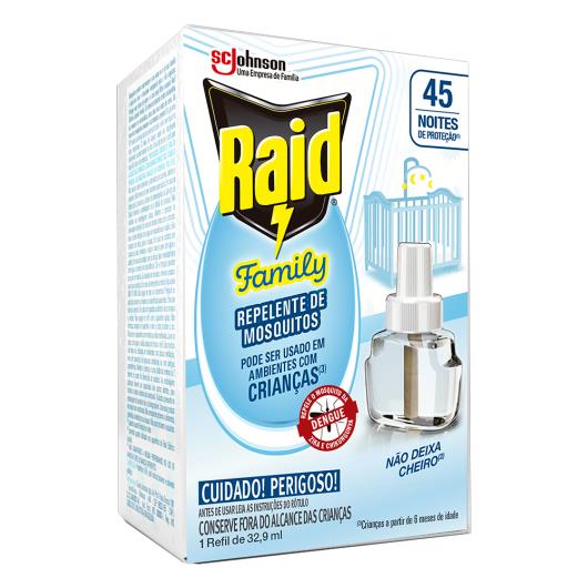 Repelente Líquido Elétrico 45 Noites Raid Family Caixa 32,9ml Refil - Imagem em destaque