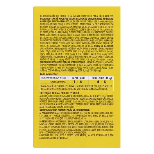 Pack Alimento para Cães Adultos Raças Pequenas Carne ao Molho Pedigree 800g Leve 8 Pague 7 Uni - Imagem em destaque