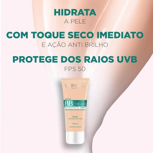 Base BB Cream L'Oréal Paris Efeito Matte Cor Clara FPS50 30ml - Imagem em destaque