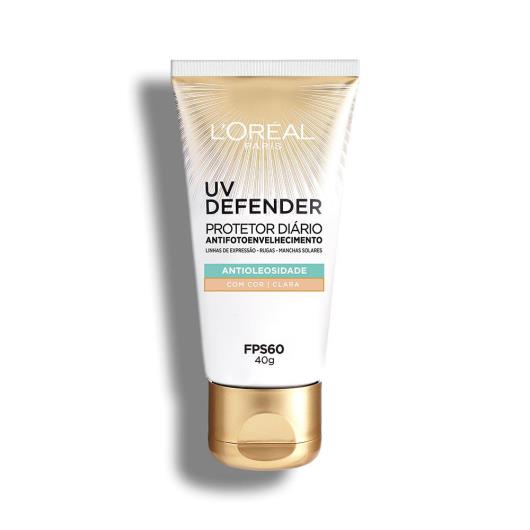 Protetor Solar Facial L'Oréal Paris UV Defender Antioleosidade Cor Clara FPS 60 40g - Imagem em destaque