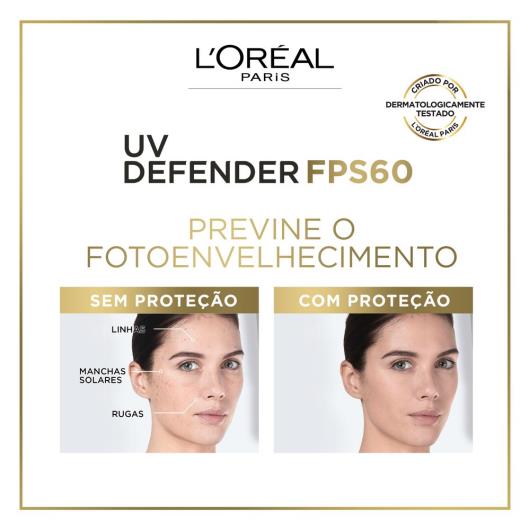 Protetor Solar Facial L'Oréal Paris UV Defender Antioleosidade Cor Clara FPS 60 40g - Imagem em destaque