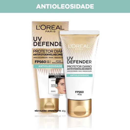 Protetor Solar Antioleosidade FPS 60 L'oréal Paris UV Defender 40g - Imagem em destaque