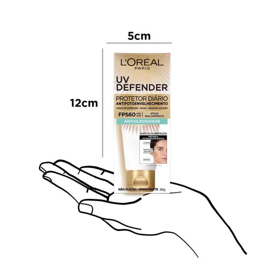 Protetor Solar Antioleosidade FPS 60 L'oréal Paris UV Defender 40g - Imagem em destaque