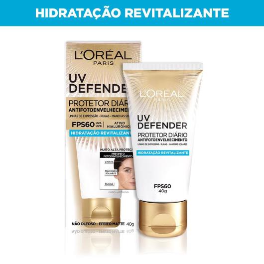 Protetor Solar Facial L'Oréal Paris UV Defender Hidratação FPS 60 40g - Imagem em destaque