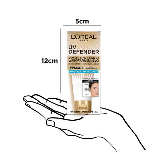 Protetor Solar Facial L'Oréal Paris UV Defender Hidratação FPS 60 40g - Imagem em destaque