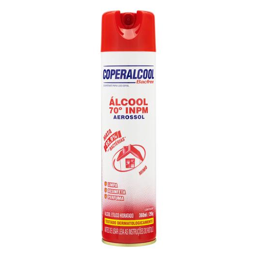 Álcool 70º INPM Mimo Coperalcool Bacfree Frasco 360ml Aerossol - Imagem em destaque