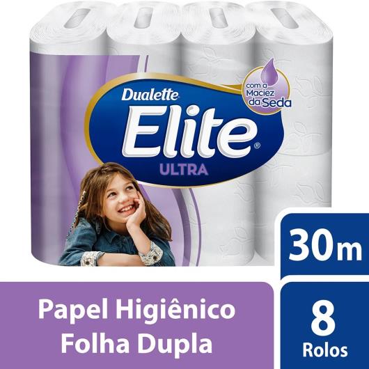 Papel higienico Elite folha dupla 30m c/ 8 unids - Imagem em destaque