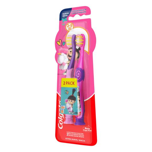 Escova Dental Infantil Extra Suave e Macia Meu Malvado Favorito Colgate Cabeça Pequena 2 Unidades - Imagem em destaque