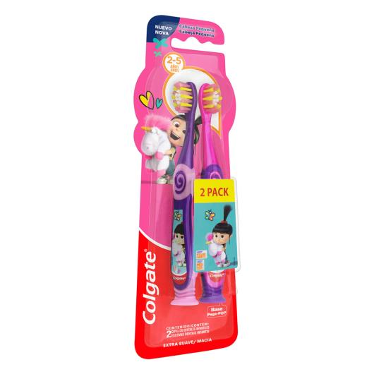 Escova Dental Infantil Extra Suave e Macia Meu Malvado Favorito Colgate Cabeça Pequena 2 Unidades - Imagem em destaque