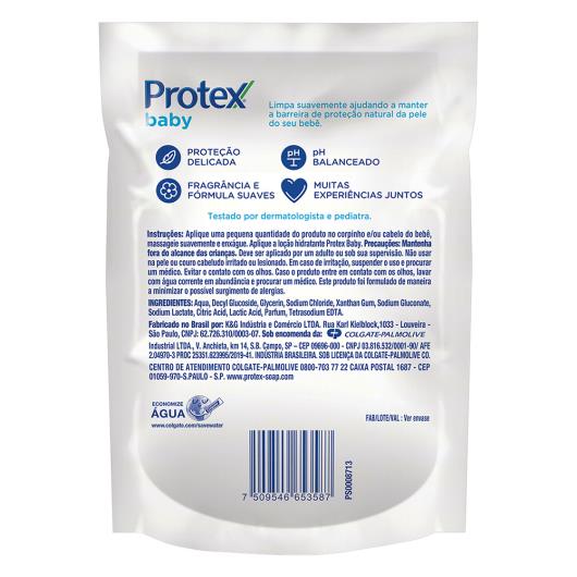 Sabonete Bebê Líquido da Cabeça aos Pés Protex Baby Proteção Delicada Sachê 180ml Refil - Imagem em destaque