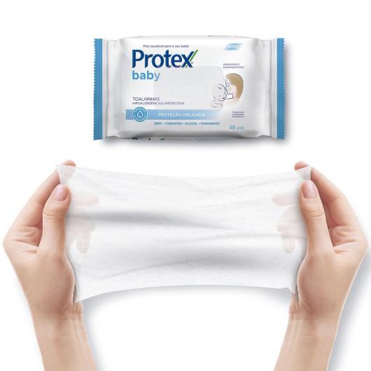 Lenços Umedecidos para bebês Protex Baby Delicate Care Embalagem com 48 lenços - Imagem em destaque