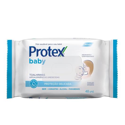 Lenços Umedecidos para bebês Protex Baby Delicate Care Embalagem com 48 lenços - Imagem em destaque