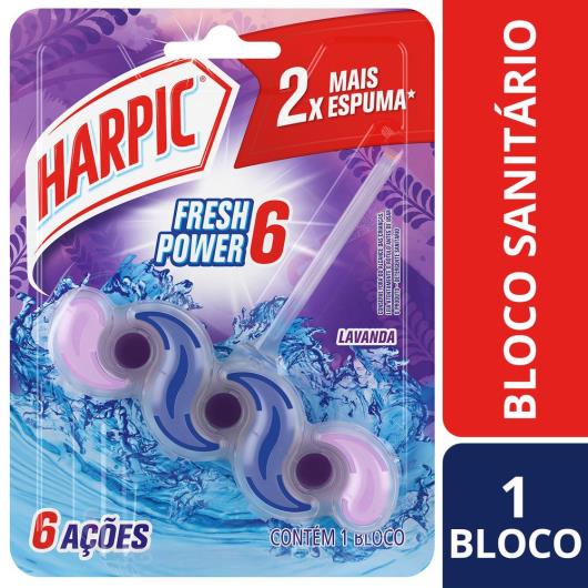 Detergente Sanitário Bloco Lavanda Harpic Fresh Power 6 - Imagem em destaque