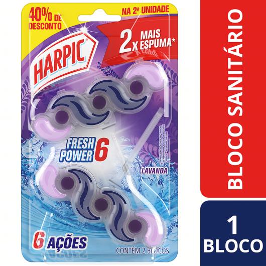 Detergente Sanitário Bloco Lavanda Harpic Fresh Power 6 40% de Desconto na 2ª Unid - Imagem em destaque