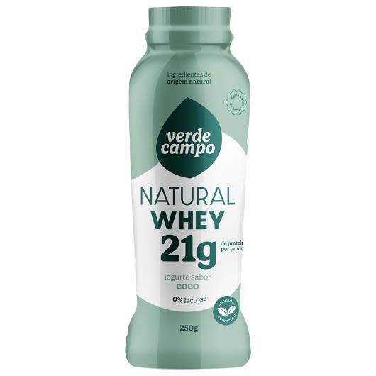 Iogurte Verde Campo Natural Whey Coco 21g de Proteínas Frasco 250g - Imagem em destaque