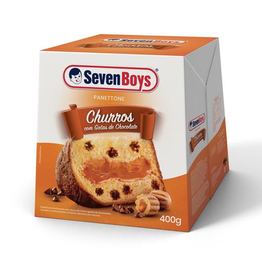Panettone com Gotas de Chocolate Churros Seven Boys 400g - Imagem em destaque