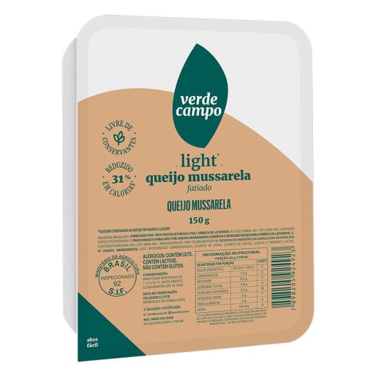 Queijo Verde Campo mussarela fatiado Light 150g - Imagem em destaque